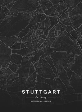 Map of Stuttgart, Germany