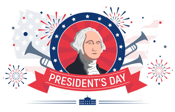 Colorful vector illustration for the Presidents Day