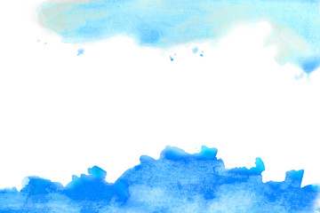 Watercolor background for design isolated on white drawn by brush. Abstract watercolor background. Stylish and modern background design for banner, website