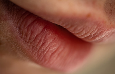 soft lips close up