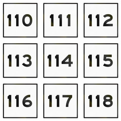 Collection of county and city highway signs in Taiwan