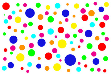 Colourful random sizes circles