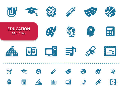 Education Icons (2x magnification for preview)