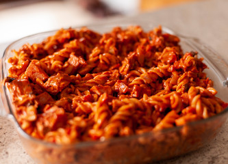 Chicken and Ham Pasta Bake