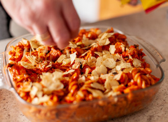 Chicken and Ham Pasta Bake