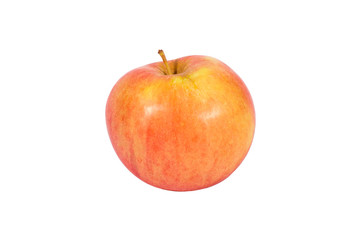 Yellow-orange Apple, isolated, on white background