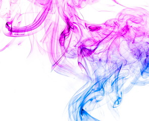 Fototapeta na wymiar Colored smoke on white background