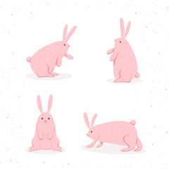 Pink Easter Rabbits