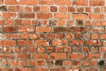 old red brick wall background