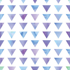 Vector seamless pattern with watercolor triangles