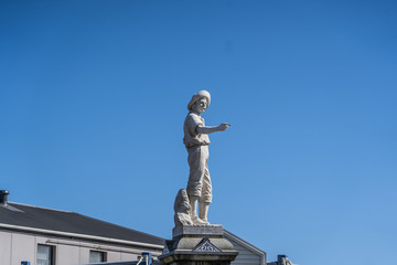 statue in hotikita with natural blue sky background