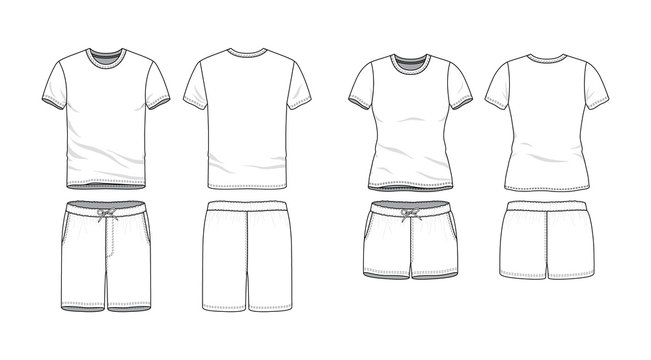 Premium Vector  Blank templates of sweatshirt and shorts