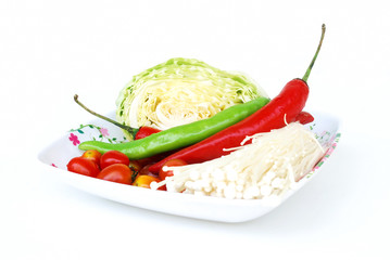 Thai Mixed vegetable dishes.