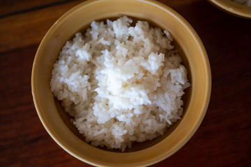 Close up white thai rice.