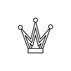 woman crown icon. Element of royalty for mobile concept and web apps icon. Thin line icon for website design and development, app development. Premium icon