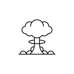 atomic, bomb, nuclear, war icon. Element of future pack for mobile concept and web apps icon. Thin line icon for website design and development, app development