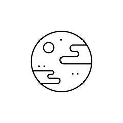 distant, planet, space, terrestrial icon. Element of future pack for mobile concept and web apps icon. Thin line icon for website design and development, app development