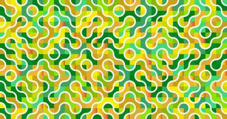 Seamless green yellow pattern camouflage tiles net