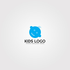 baby kids flat color icon