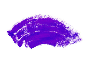 Abstraction for background, drawing with violet paint on white isolated background