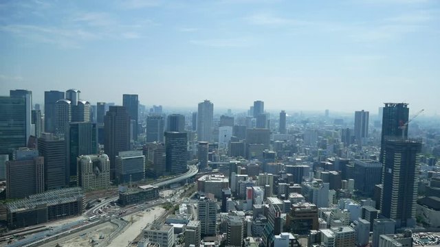 Osaka city view from umeda sky building when golden week vacation to japan 2018