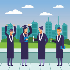 graduation ceremony diploma people