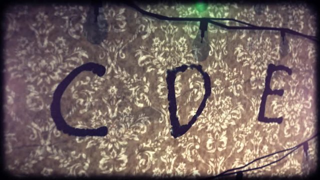 Chain of Lights - Text: Merry Christmas - flashing letters on the wall. Inspired by Stranger Things.