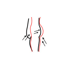 abdominoplasty, woman icon. Element of health care for mobile concept and web apps icon. Thin line icon for website design and development, app development