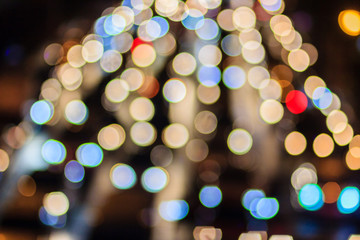 Abstract blur of Evening traffic jam on road in city. Out of focus lights from cars in a traffic jam. lights car traffic jam of a street road at night. Road traffic jam night,blur focus