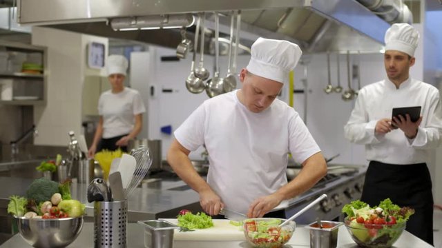 cook quitting job to chef with tablet