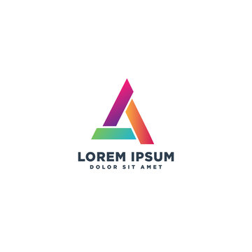 letter a abstract initial logo template vector illustration icon element