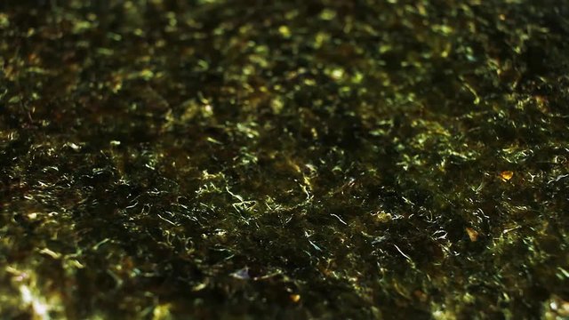 Sushi alga food closeup texture pattern seamless looping rotating video footage hd resolution.