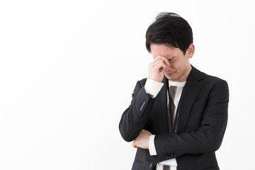 portrait of asian businessman isolated on white background