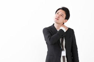 portrait of asian businessman isolated on white background