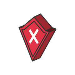 Obraz premium shield secure isolated icon