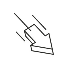 arrow guide sign icon