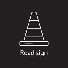 The traffic cone icon icon. Simple element illustration. The traffic cone icon symbol design from Construction collection set. Can be used in web and mobile