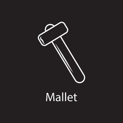 The sledgehammer icon icon. Simple element illustration. The sledgehammer icon symbol design from Construction collection set. Can be used in web and mobile