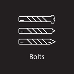 Naklejka premium Metal drill bit icon. Simple element illustration. Metal drill bit symbol design from Construction collection set. Can be used in web and mobile
