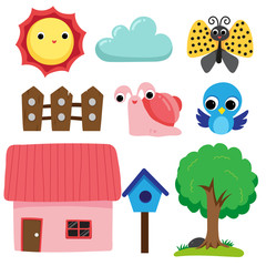 garden vector collection design