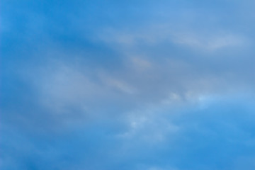 Beautiful Blue sky with blue clouds background