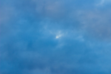 Beautiful Blue sky with blue clouds background