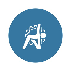 Yoga Triangle Pose Icon. Flat Design Isolated Illustration.