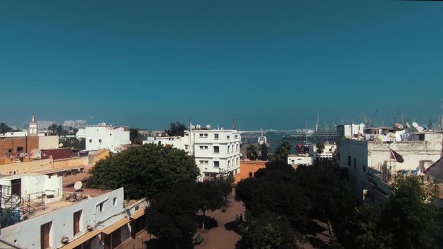 The Port Of Casablanca Filmed From The Hotel Balcony