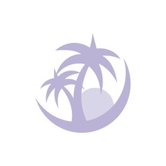 Tropical coconut icon