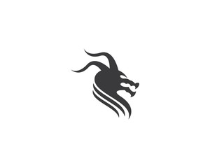 Dragon head symbol illustration