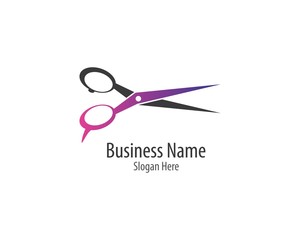 Scissors logo template vector icon