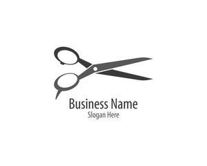 Scissors logo template vector icon