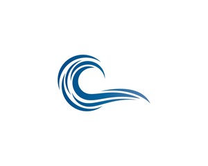 Fototapeta na wymiar Water wave logo illustration