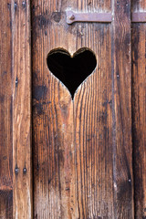 The Heart on Antique Wooden Door - Stein am Rhein, Switzerland